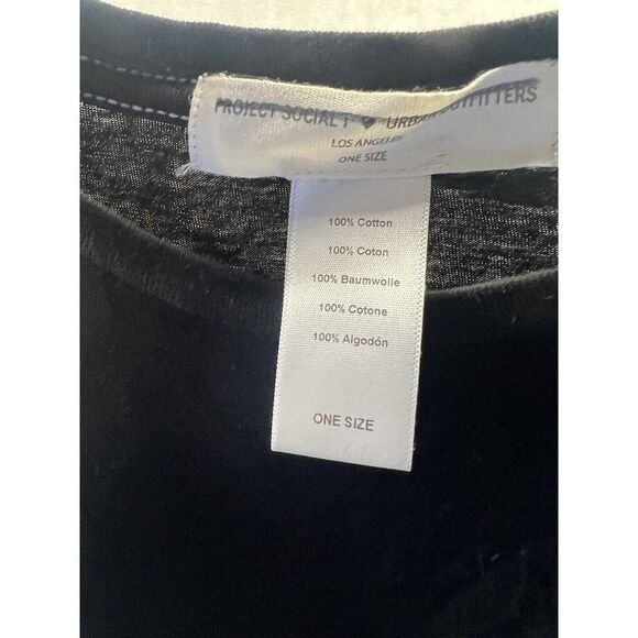 Urban Outfitters Project Social Stay Wild Graphic T Shirt Dress One Size Black - Picture 6 of 6